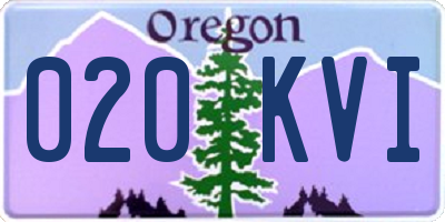 OR license plate 020KVI