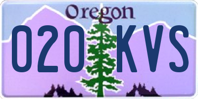 OR license plate 020KVS