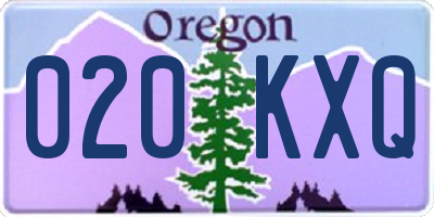 OR license plate 020KXQ