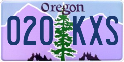 OR license plate 020KXS