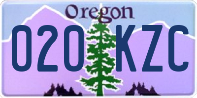 OR license plate 020KZC