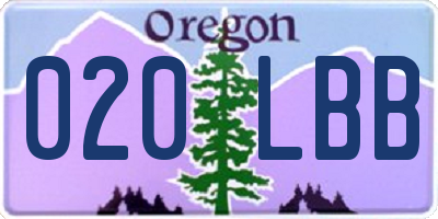 OR license plate 020LBB