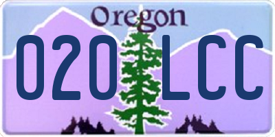 OR license plate 020LCC
