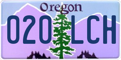 OR license plate 020LCH