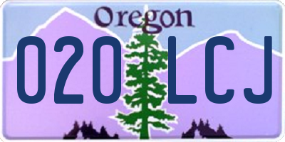OR license plate 020LCJ