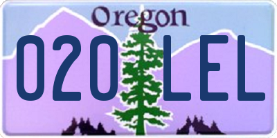 OR license plate 020LEL