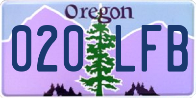 OR license plate 020LFB