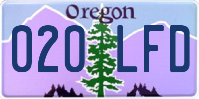 OR license plate 020LFD