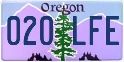OR license plate 020LFE