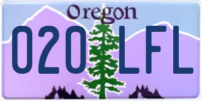 OR license plate 020LFL