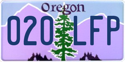 OR license plate 020LFP