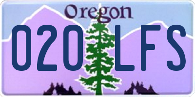 OR license plate 020LFS