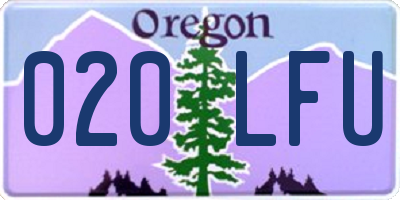 OR license plate 020LFU