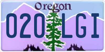 OR license plate 020LGI