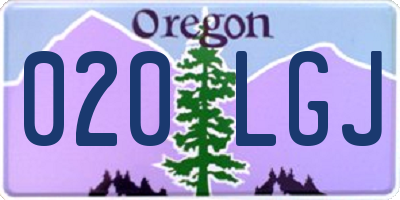 OR license plate 020LGJ