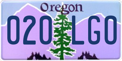 OR license plate 020LGO