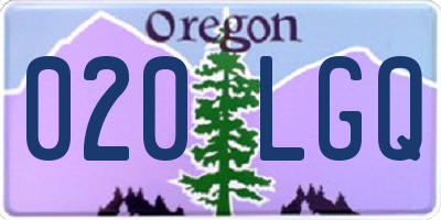 OR license plate 020LGQ