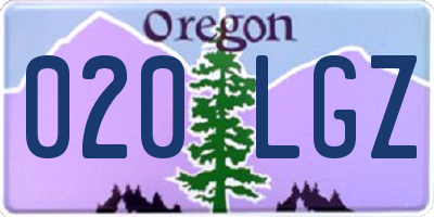 OR license plate 020LGZ