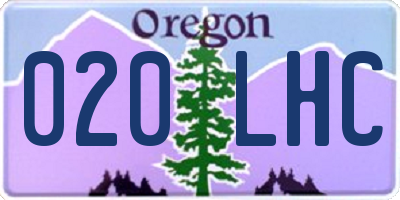OR license plate 020LHC