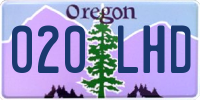 OR license plate 020LHD