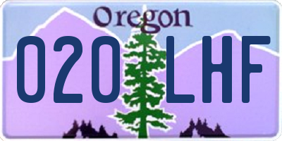 OR license plate 020LHF