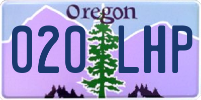 OR license plate 020LHP