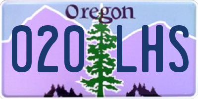 OR license plate 020LHS