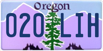 OR license plate 020LIH