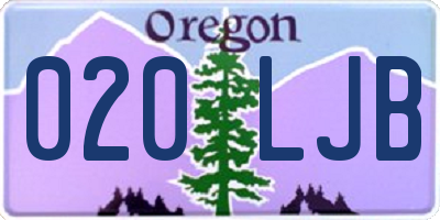 OR license plate 020LJB
