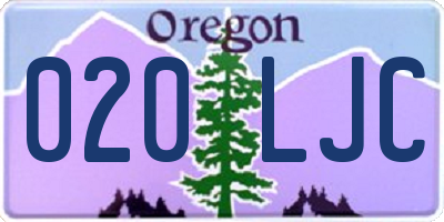 OR license plate 020LJC