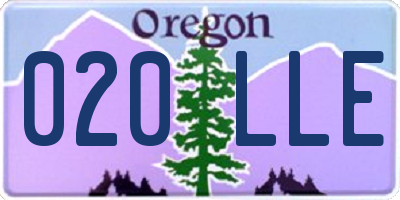OR license plate 020LLE