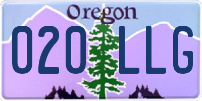 OR license plate 020LLG