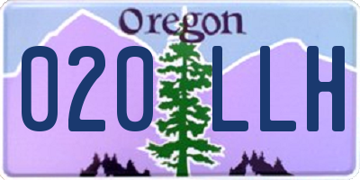 OR license plate 020LLH