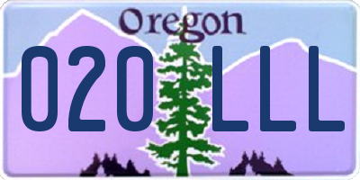 OR license plate 020LLL