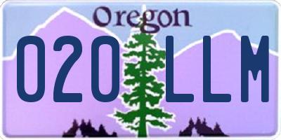 OR license plate 020LLM