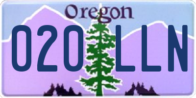 OR license plate 020LLN