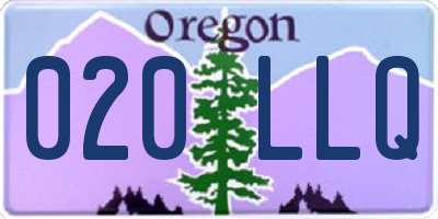 OR license plate 020LLQ