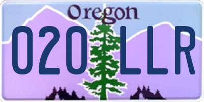 OR license plate 020LLR