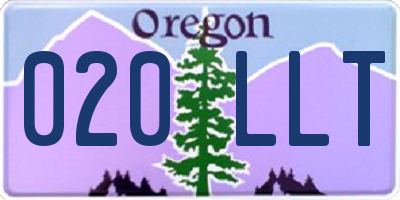 OR license plate 020LLT