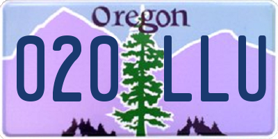 OR license plate 020LLU