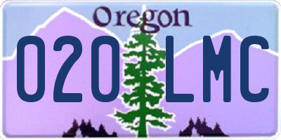 OR license plate 020LMC