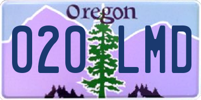 OR license plate 020LMD