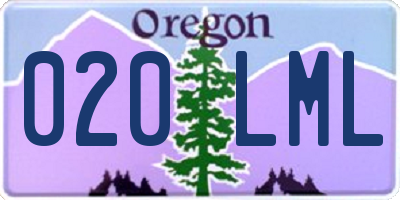 OR license plate 020LML