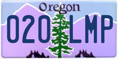 OR license plate 020LMP