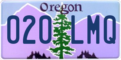 OR license plate 020LMQ