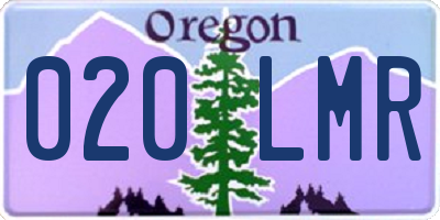 OR license plate 020LMR