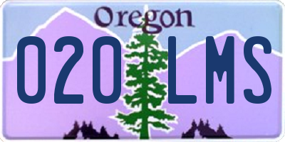 OR license plate 020LMS