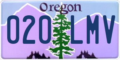 OR license plate 020LMV