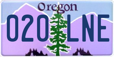 OR license plate 020LNE