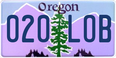 OR license plate 020LOB